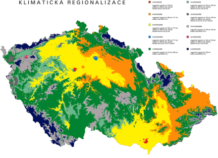 Ukázka - mapa klimatické regionalizace